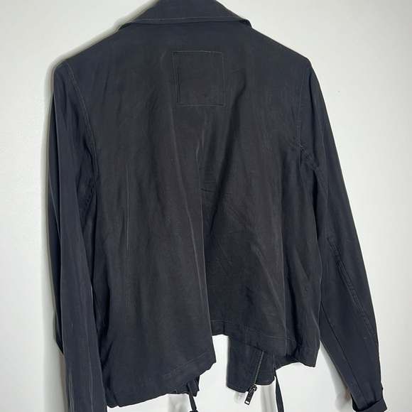 Abercrombie & Fitch Gray Drape Moto Cargo Utility Jacket - Picture 8 of 9